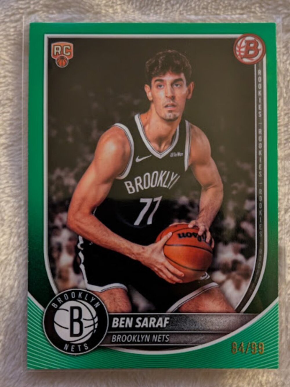 2025 Topps Bowman RC BEN SARAFF #26 84/99